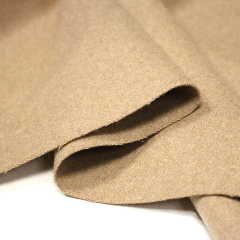 Tissu drap de laine beige uni - Fabrication italienne - tissuspipi.com