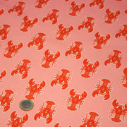 Tissu cotonnade HOMARD vermillon, 4 couleurs disponibles - OEKO - TEX STANDARD 100 - tissuspipi.com