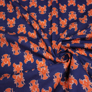 Tissu cotonnade HOMARD vermillon, 4 couleurs disponibles - OEKO - TEX STANDARD 100 - tissuspipi.com
