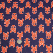 Tissu cotonnade HOMARD vermillon, 4 couleurs disponibles - OEKO - TEX STANDARD 100 - tissuspipi.com