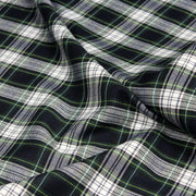 Tissu habillement Tartan carreaux motif traditionnel bleu marine, vert et blanc - OEKO - TEX® - tissuspipi.com