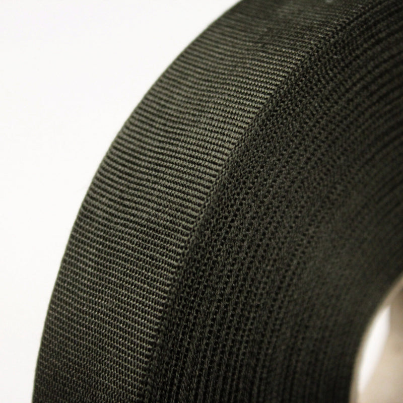 Ruban gros grain vert kaki 25mm - Galette de 50 mètres - Fabrication française - tissuspipi.com