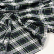 Tissu habillement Tartan carreaux motif traditionnel bleu marine, vert et blanc - OEKO - TEX® - tissuspipi.com