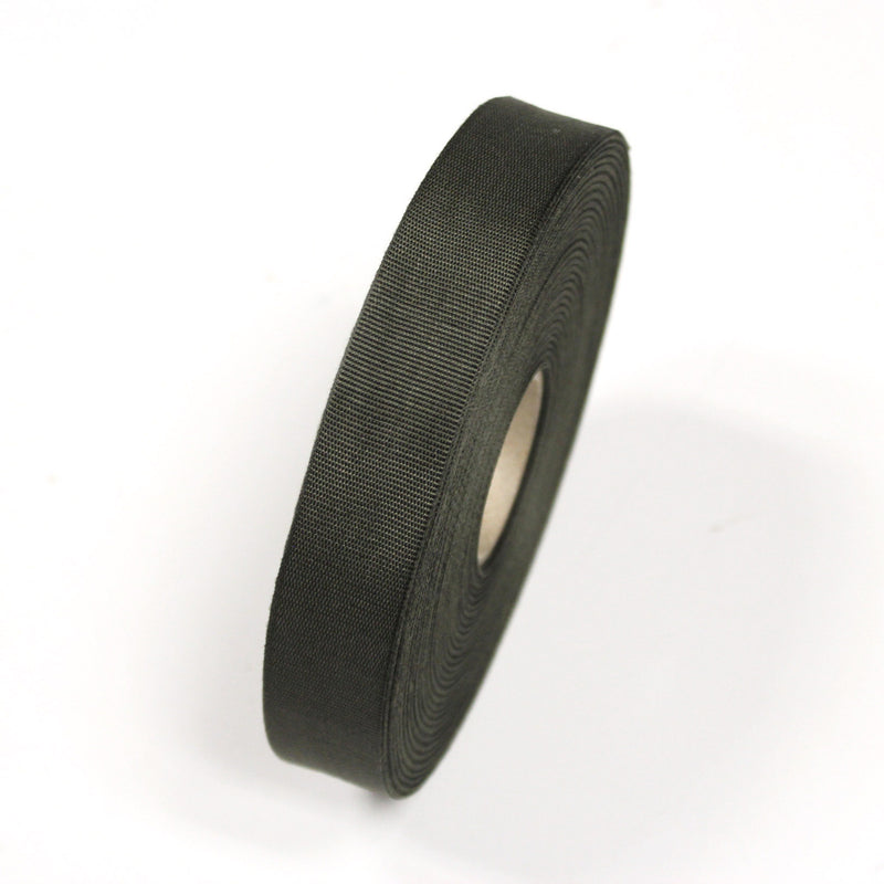 Ruban gros grain vert kaki 25mm - Galette de 50 mètres - Fabrication française - tissuspipi.com