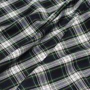 Tissu habillement Tartan carreaux motif traditionnel bleu marine, vert et blanc - OEKO - TEX® - tissuspipi.com