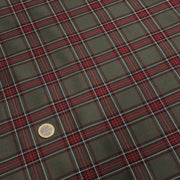 Tissu habillement Tartan carreaux motif traditionnel vert kaki noir et bordeaux - OEKO - TEX® - tissuspipi.com