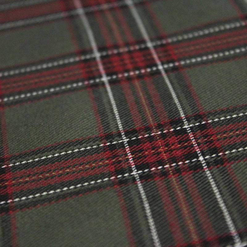Tissu habillement Tartan carreaux motif traditionnel vert kaki noir et bordeaux - OEKO - TEX® - tissuspipi.com