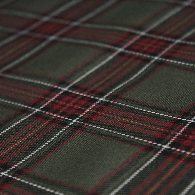 Tissu habillement Tartan carreaux motif traditionnel vert kaki noir et bordeaux - OEKO - TEX® - tissuspipi.com