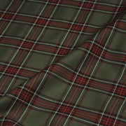 Tissu habillement Tartan carreaux motif traditionnel vert kaki noir et bordeaux - OEKO - TEX® - tissuspipi.com