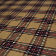 Tissu habillement Tartan carreaux motif traditionnel ocre, noir et bordeaux - OEKO - TEX® - tissuspipi.com