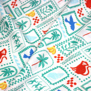 Tissu double gaze Palmiers, bananes et toucans - Collection SICILIA - STANDARD 100 OEKO - TEX - tissuspipi.com