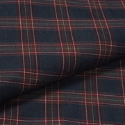 Tissu habillement Tartan carreaux motif traditionnel bleu marine et bordeaux - OEKO - TEX® - tissuspipi.com