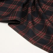 Tissu habillement Tartan carreaux motif traditionnel bleu marine et bordeaux - OEKO - TEX® - tissuspipi.com