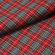 Tissu habillement Tartan carreaux motif traditionnel rouge, vert et gris - OEKO - TEX® - tissuspipi.com