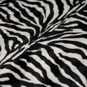 Tissu Velours imprimé motif ZEBRE : noir & blanc cassé - tissuspipi.com