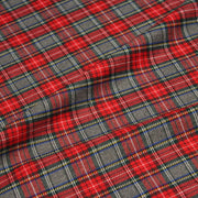 Tissu habillement Tartan carreaux motif traditionnel rouge, vert et gris - OEKO - TEX® - tissuspipi.com