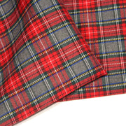 Tissu habillement Tartan carreaux motif traditionnel rouge, vert et gris - OEKO - TEX® - tissuspipi.com