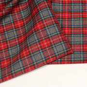 Tissu habillement Tartan carreaux motif traditionnel rouge, vert et gris - OEKO - TEX® - tissuspipi.com