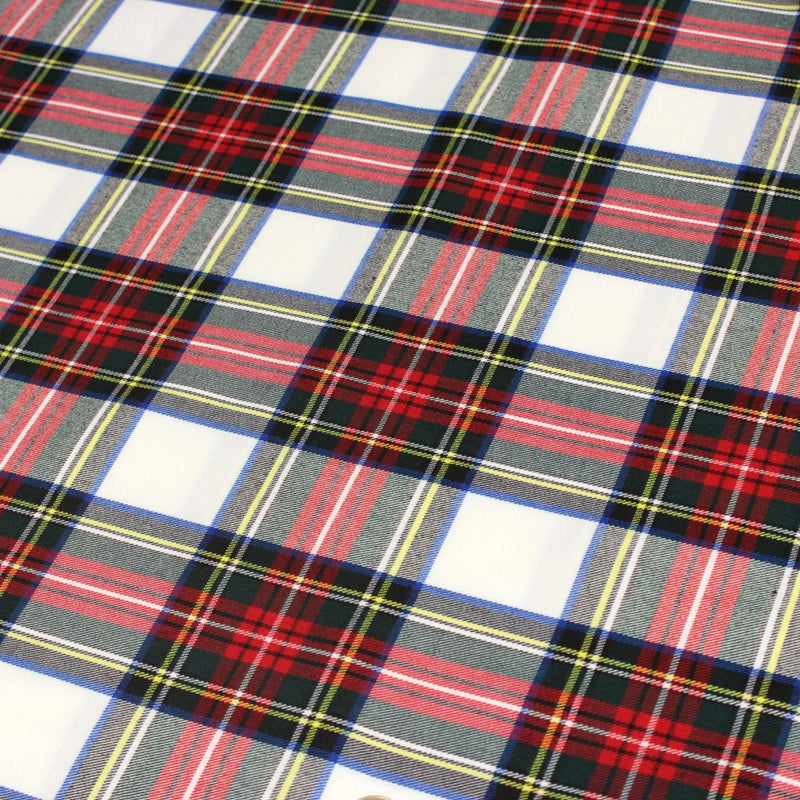 Tissu habillement Tartan motif traditionnel rouge, blanc, jaune, noir et vert - OEKO - TEX - tissuspipi.com