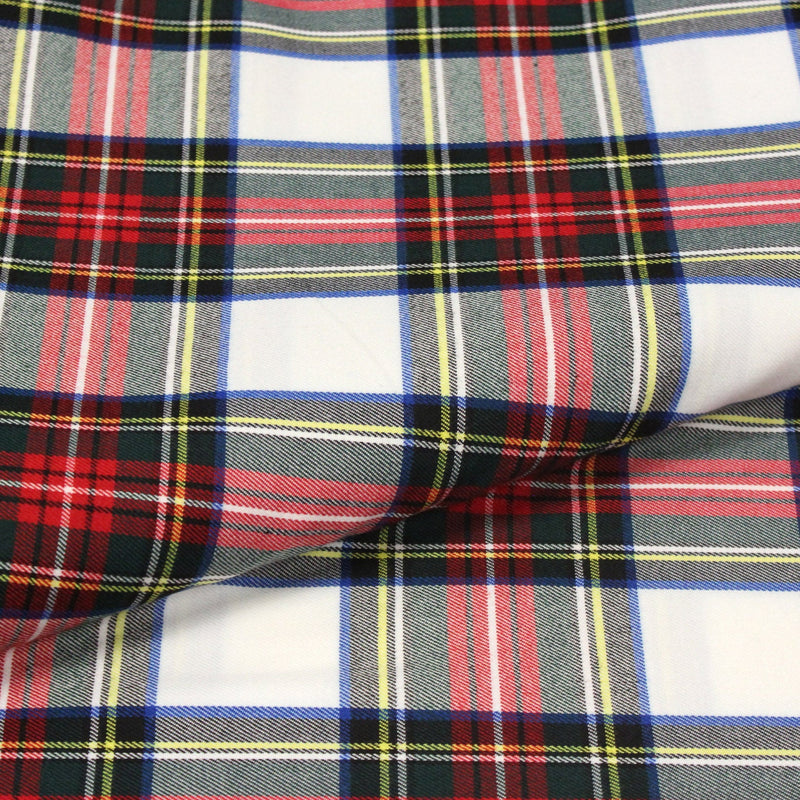 Tissu habillement Tartan motif traditionnel rouge, blanc, jaune, noir et vert - OEKO - TEX - tissuspipi.com