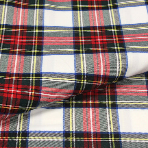 Tissu habillement Tartan motif traditionnel rouge, blanc, jaune, noir et vert - OEKO - TEX - tissuspipi.com