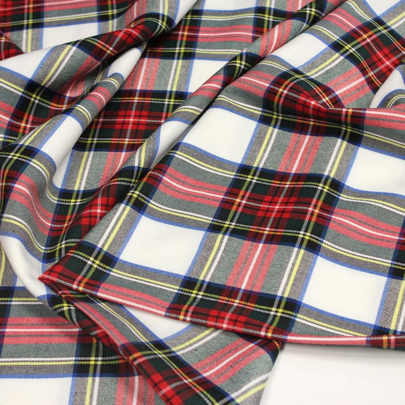 Tissu habillement Tartan motif traditionnel rouge, blanc, jaune, noir et vert - OEKO - TEX - tissuspipi.com