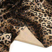 Tissu Velours imprimé motif LEOPARD aux couleurs fauves - tissuspipi.com