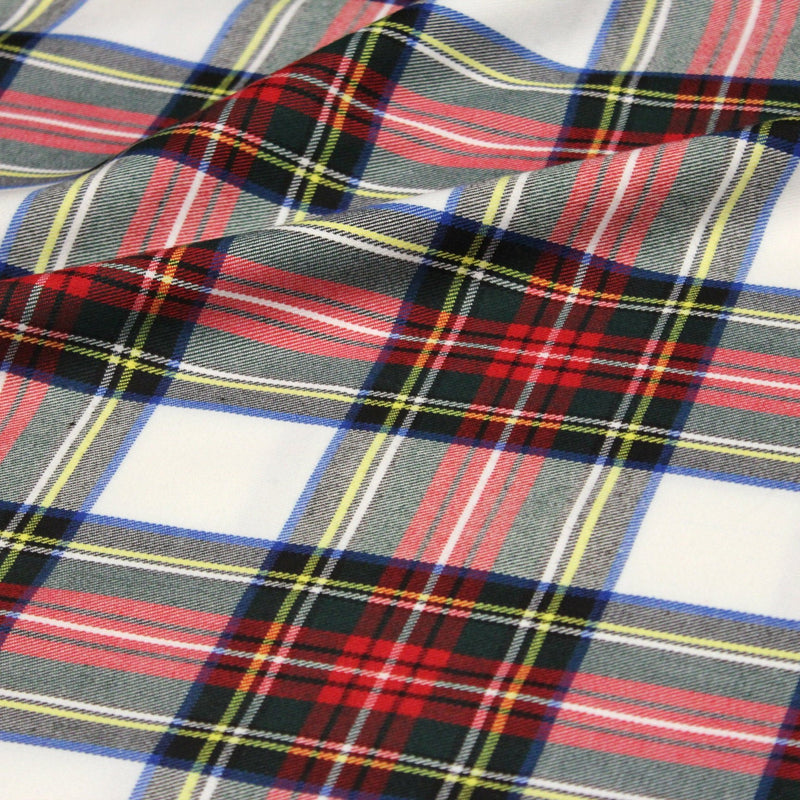 Tissu habillement Tartan motif traditionnel rouge, blanc, jaune, noir et vert - OEKO - TEX - tissuspipi.com