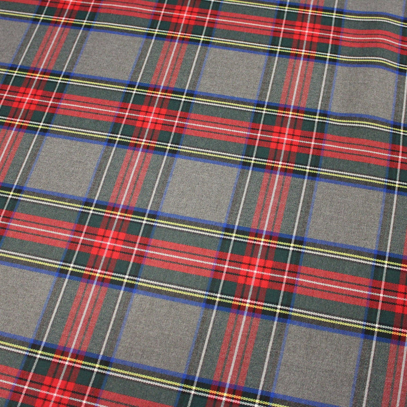 Tissu habillement Tartan motif traditionnel rouge, gris, jaune, noir et vert - OEKO - TEX® - tissuspipi.com