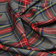 Tissu habillement Tartan motif traditionnel rouge, gris, jaune, noir et vert - OEKO - TEX® - tissuspipi.com