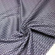 Tissu popeline coton, motif japonais KURUMA aux cercles bleu indigo - tissuspipi.com