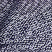 Tissu popeline coton, motif japonais KURUMA aux cercles bleu indigo - tissuspipi.com