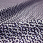 Tissu popeline coton, motif japonais KURUMA aux cercles bleu indigo - tissuspipi.com