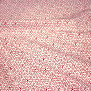 Tissu de Noël cotonnade blanc aux motifs géométriques rouges de Noël - tissuspipi.com