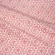 Tissu de Noël cotonnade blanc aux motifs géométriques rouges de Noël - tissuspipi.com