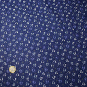 Tissu de Noël cotonnade bleu aux sapins blancs & blancs, étoiles grises - STANDARD 100 OEKO - TEX - tissuspipi.com