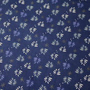 Tissu de Noël cotonnade bleu aux sapins blancs & blancs, étoiles grises - STANDARD 100 OEKO - TEX - tissuspipi.com