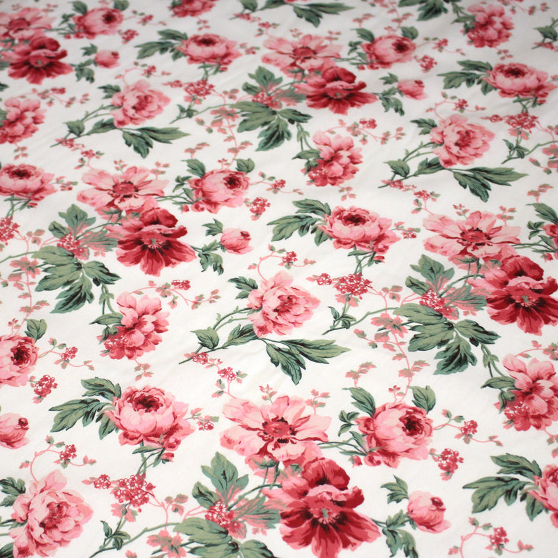 Tissu cotonnade ROSEWOOD, motif britannique fleuri, nombreuses couleurs - OEKO - TEX STANDARD 100 - tissuspipi.com