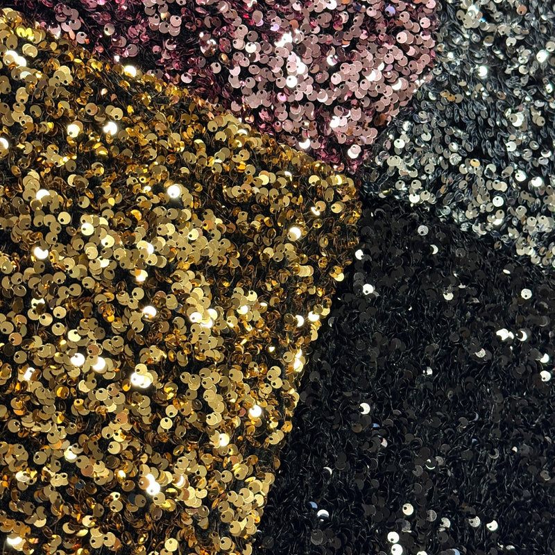 Tissu Sequin paillettes sur velours, nombreuses couleurs ! - tissuspipi.com