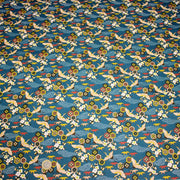 Tissu cotonnade NIGITA, motif japonais des grues : noir, bleu, rose, rouge - OEKO - TEX - tissuspipi.com