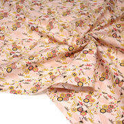 Tissu cotonnade NIGITA, motif japonais des grues : noir, bleu, rose, rouge - OEKO - TEX - tissuspipi.com