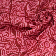 Tissu coton fin imprimé INDIENNES, rose fuchsia aux fleurs géométriques roses – STANDARD 100 OEKO - TEX - tissuspipi.com