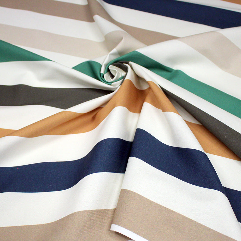 Tissu gabardine coton LARGES RAYURES : nombreuses couleurs ! - STANDARD 100 OEKO - TEX - tissuspipi.com