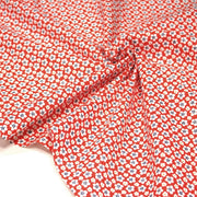 Tissu cotonnade fleurs japonaises géométriques : bleu, jaune, vert, rouge - OEKO - TEX - tissuspipi.com