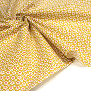 Tissu cotonnade fleurs japonaises géométriques : bleu, jaune, vert, rouge - OEKO - TEX - tissuspipi.com