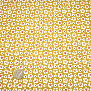 Tissu cotonnade fleurs japonaises géométriques : bleu, jaune, vert, rouge - OEKO - TEX - tissuspipi.com