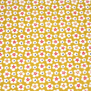 Tissu cotonnade fleurs japonaises géométriques : bleu, jaune, vert, rouge - OEKO - TEX - tissuspipi.com