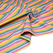 Tissu cotonnade aux vaguelettes multicolores - OEKO - TEX - tissuspipi.com