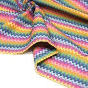Tissu cotonnade aux vaguelettes multicolores - OEKO - TEX - tissuspipi.com
