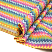 Tissu cotonnade aux vaguelettes multicolores - OEKO - TEX - tissuspipi.com